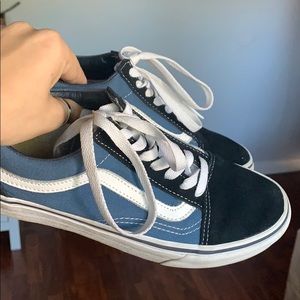 Blue and black old skool Vans - women’s